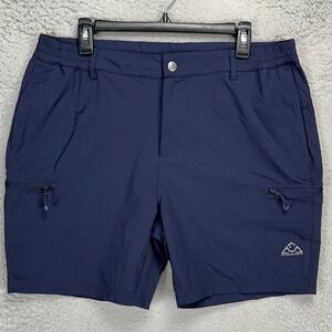 Outdoor Sports Men Cargo Shorts XL Navy Hiking Camping Outdoor Stretch Waistband